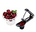 Cherry Pitter, Cherry Stone Remover with Food-Grade Silicone Cup, Space-Saving Lock Design and Lengthened Splatter Shield for Making Cherry Cake Pasty Juice Jam by Myliffri Fruit Tool, Black Color