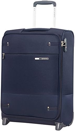 Base Boost - Valigia da cabina 55 x 40 x 20 cm, con 2 ruote, valigia morbida da cabina adatta alla maggior parte delle compagnie aeree, lucchetto TSA, leggera, 41 L, Blu (Navy Blue)