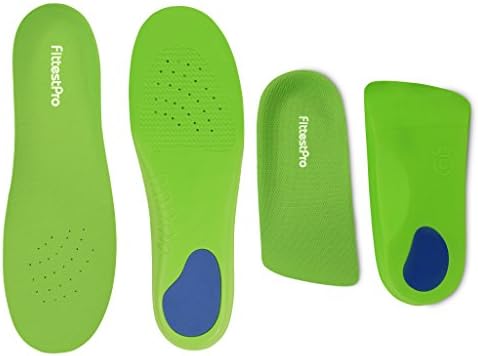 Orthotic Insoles Full Length (1 Pair) &amp; 3/4 Length Shoe Inserts (1 Pair) - Recommended For Plantar Fasciitis, Flat Feet, Arch Support, Heel Spurs, Foot and Heel Pain - (Pack Of 4)