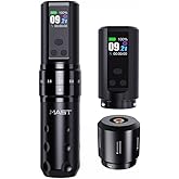 Mast Fold2 Pro Tattoo Gun, Wireless Rotary Tattoo Pen Machine | Real 7 Strokes Length, 2 Batteries 2,000mAh Power Supply Extra Battery, Mcore Tattoo Motor