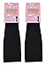 2 Pairs Dr. Motion Compression Knee-Hi Women's Socks Black Size 9-11