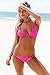 HOTAPEI Womens Bikinis Vintage Strappy Sexy Cut out Bathing Suit Rosy Large