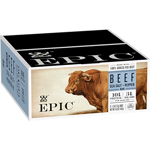 EPIC Beef Sea Salt and Pepper Protein Bar, 12 ct Pricepulse