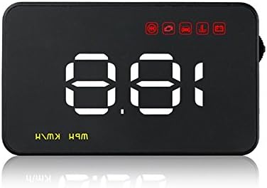 Vehicle Speed Head-up Display HUD OBD2/EUOBD Interface Plug & Play Speedometer Overspeed Alarm Windshield Project