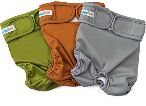 Reusable Washable Dog Diapers (3 Pack) - Durable Dog Wraps for both Male and Female Dogs - Premium Quality (X-Small)
