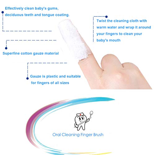 Serlife Baby Teeth Soft Gauze Infant Finger Clean Oral Toothbrush