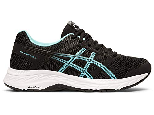 ASICS Women's Gel-Contend 5 Running Shoes, 6.5M, Black/ICE Mint