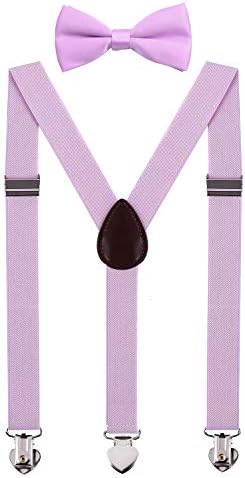 WDSKY Kids Bow Tie and Suspenders Set Y Back for Wedding