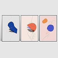 3 Piece Framed Canvas Wall Art Geometric Illustration Canvas Prints Home Artwork Decoration for Living Room,Bedroom - 16