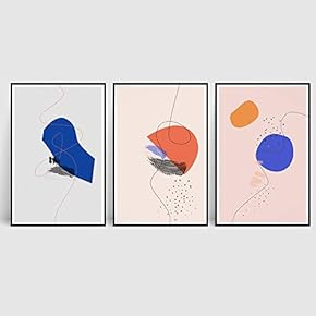 signwin 3 Piece Framed Canvas Wall Art Geometric...