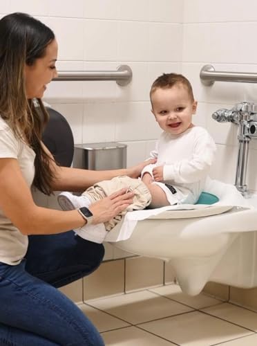 Prince Lionheart Tinkle to Go - Reusable Foldable Portable Potty Training Seat - Toilet Seat Perfect for Travel - Built-in Splash Guard, Perfect Potty Training Toilet Seat, Portable Potty for Toddlers