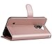 Arae LG G stylo 2 / LG stylo 2 / LG stylus 2 wallet Case with Kickstand and flip cover, Rosegold