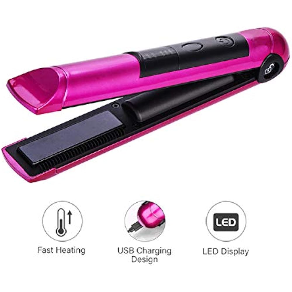 Portable Cordless Hair Straightener For Travel Mini USB Rechargeable Flat Iron eBay