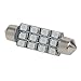 Partsam 10PCS Green 12-3528-SMD 569 578 42mm Festoon LED Lights Interior Dome Map Lamp Bulbs