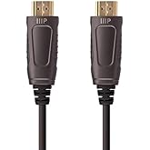 Monoprice 8K Ultra High Speed Fiber Optic Certified HDMI Cable - HDMI 2.1, 8K@60Hz, 4K@120Hz, 48Gbps, HDR, VRR, Active Optical Cable (AOC), 32ft, Black