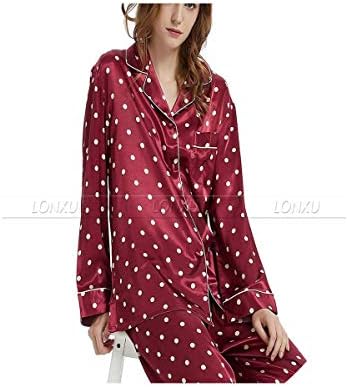 Womens Silk Satin Pajamas Set Pajama Pyjamas Set Sleepwear Loungewear