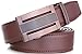 Marino Men’s Genuine Leather Ratchet Dress Belt with Automatic Buckle, Enclosed in an Elegant Gift Box - Brown and Silver - Custom XL: Up to 54