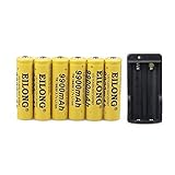 6PCS 18650 3.7V 9900mAh Batteries Rechargeable Li-ion Battery and Li-ion Battery Charger