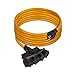 Firman Power Cord with Storage Strap, 10AWG with Circuit Breaker, 30 AMP Wiring, Fully Insulated Extension Cord, L14-30P to 5-20R (4 Outlets), Pack of 1, 25 ft.