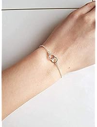 Your Always Charm - Pulseras de doble corazón con nudo infinito de amistad