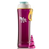 50 Strong BPA Free Unicorn Protein Shaker and Mixer Bottle, 24 oz, Unicorn Love