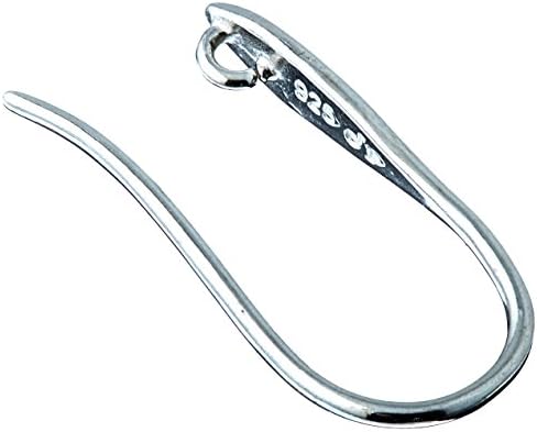 Amoracast AM226 Sterling Silver Earring Hook Marquise Jewelry Making Components, 11 x 23mm
