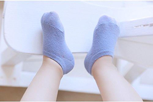 QICI Baby Crawling Anti-Slip Knee and Anti Slip Socks,Unisex Baby Toddlers Knee Pads 5 Pairs, Soft Cotton Assorted Boys Girls Grip Walkers Socks 3 Pairs,Best Infant Gift. (8 Pack) - Thumbnail 4