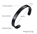 MEALGUET Men Women Cuff Bangle Bracelet : Minimalist Fashion Stainless Steel Plain Polished Finish Open Cuff Bangle Bracelets for Men Women, Simple Stackable Cuff, Black, 8mm Width