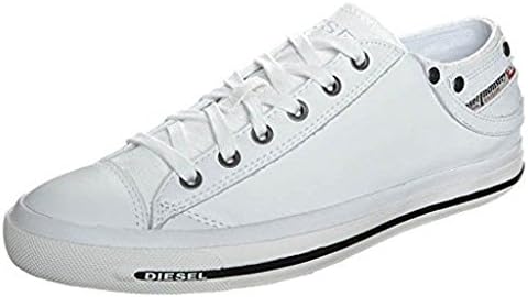 Diesel Exposure iv White Black New Womens Leather Lo Top Trainers Shoes Boots-6