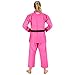 Elite Sports IBJJF Ultra Light BJJ Brazilian Jiu Jitsu Gi for Kids with Preshrunk Fabric and Free Belt, C3, Pink