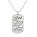 Zuo Bao Meaningful Words Hand Stamped Stainless Steel Dog Tag Pendant Necklace Inspirational Gifts (Serenity Prayer)