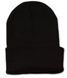Blank Long Cuff Beanie Cap (Choose Many Colors Available)
