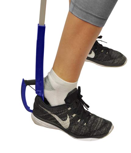 Blue Jay 'Get Your Shoe On' Shoehorn - Extra Long, 32 in., Light Blue, Shoe Wearing Stick with Gripper for No Excessive Bending. Shoe Accessories
