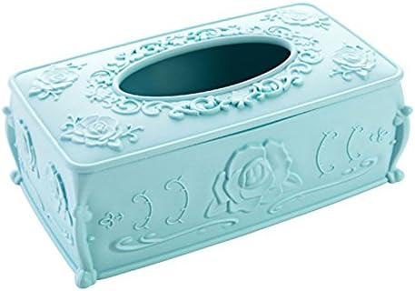 Creative Rose Carved Rectangular PP Pattern Tissue Paper Box Cover Holder