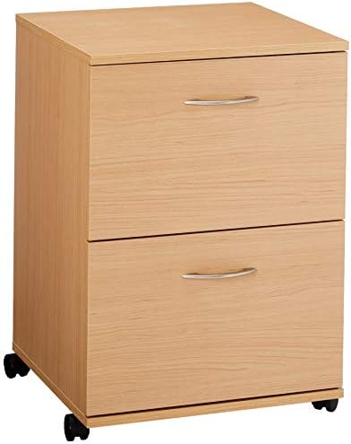 Essentials 2-Drawer Mobile Filing Cabinet From Nexera Natural Maple