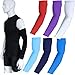 COOLOMG 1 Pair Compression Arm Sleeves for Basketball Football Baseball 30+ Colors, Youth & Adult Sizes, Kids Men Women