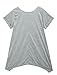Allegra K Women Portrait Pattern Asymmetric Hem Loose Tunic Top M Heather Grey