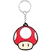 Bioworld Nintendo Super Mario Bros. Red Mushroom Rubber Key Chain