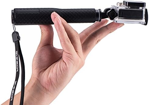 SHINEDA Telescopic GoPro Monopod Pole Selfie Stick for GoPro Hero 3 3+ 4 5 (Black 6.7"-18.9")