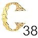 For Apple Watch Band, Wearlizer Rhombus Design Bands Replacement iWatch Stainless Steel Strap for Apple Watch Series 1, Series 2, Sport, Edition---38mm Gold