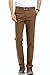 FLY HAWK Mens Slim Fit Flat Front Casual Twill Pants 100% Cotton Work Tapered Pants, 21 Colors, Size 29-40