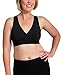 Kindred Bravely 2PACK French Terry Racerback Nursing Sleep Bra for Maternity / Breastfeeding (Large, 2 Pack, Black/Pink)