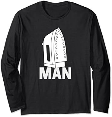 Unisex Domestic-Iron Man Funny Long Sleeve T Shirt - Novelty Shirts Small Black