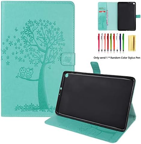 LittleMax Case Comptible for Samsung Galaxy Tab A 10.1 2019 SM-T510/T515 - Snug Fit Owl Design PU Leather Shell Magnetic Closure Cover for Galaxy Tab A 10.1 Inch SM-T510/SM-T515 - Green Owl