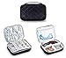 Premium Large Travel Jewelry Case, Portable Jewelry Organizer, Double Layer, Quilted Velvet to Safely Store Necklaces, Bracelets, Earrings, Rings and More, Black, Buy Now