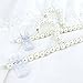 Hangerworld Pack of 2 Premium Metal Coat Hangers Covered in Pearl Beads with Plastic Clips - 12.5 Inches