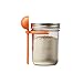 Jarware Coffee Spoon Clip for Wide Mouth Mason Jars, Orange