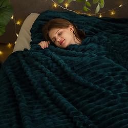 NEWCOSPLAY Super Soft Queen Blanket Dark Teal