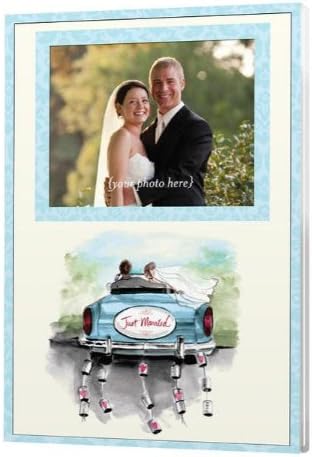 StylePress JUST Married Blue CAR Magnet