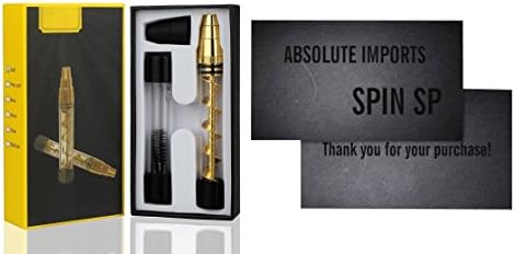 Mechanical Twistye Glass Twist Spice Grinder Kit with Cleaning Accessories (Gold (Style 2))